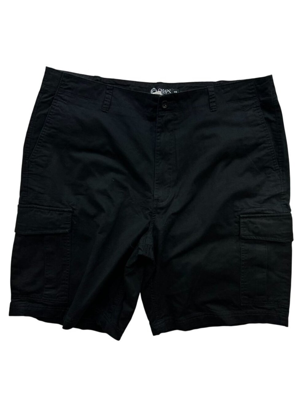 Chaps Mens Cargo Shorts Size 38 100% Cotton Black Outdoors Casual Classic